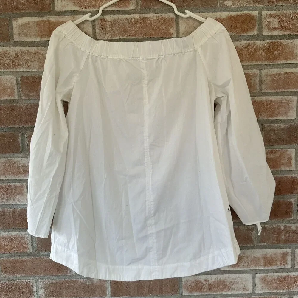 Free People White Off The Shoulder Blouse (Size XS)